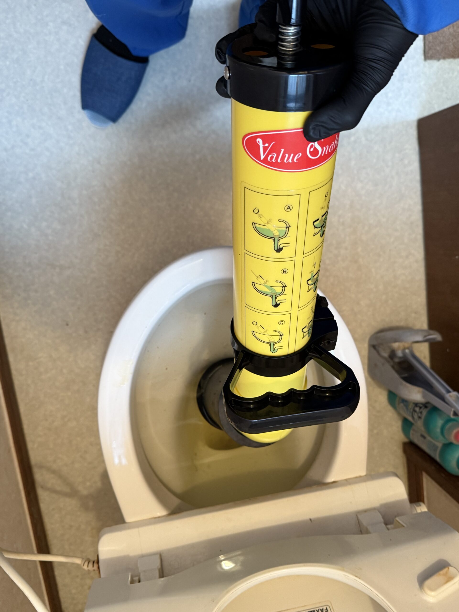トイレのつまり解消