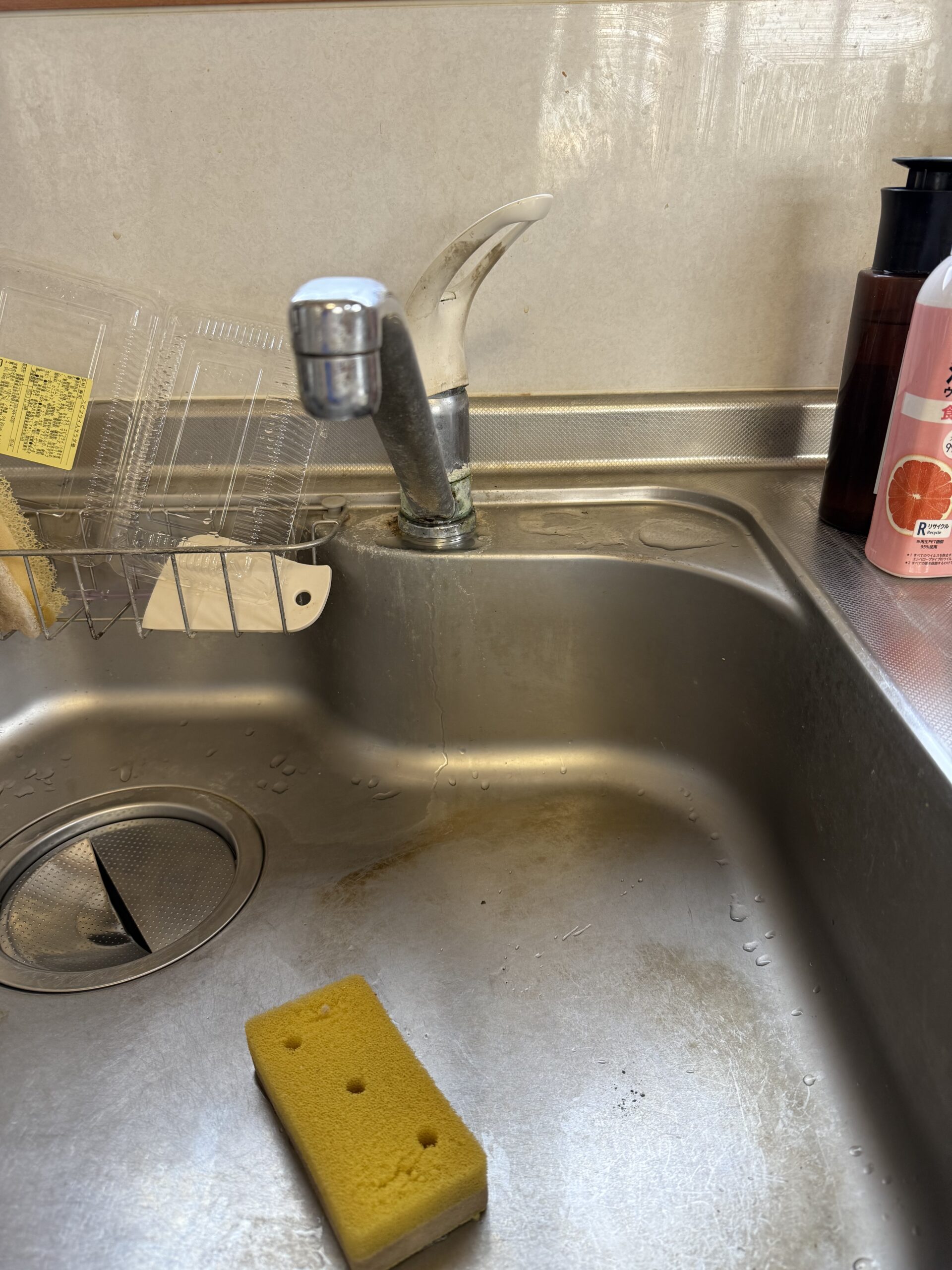 キッチン水栓の水漏れ修理