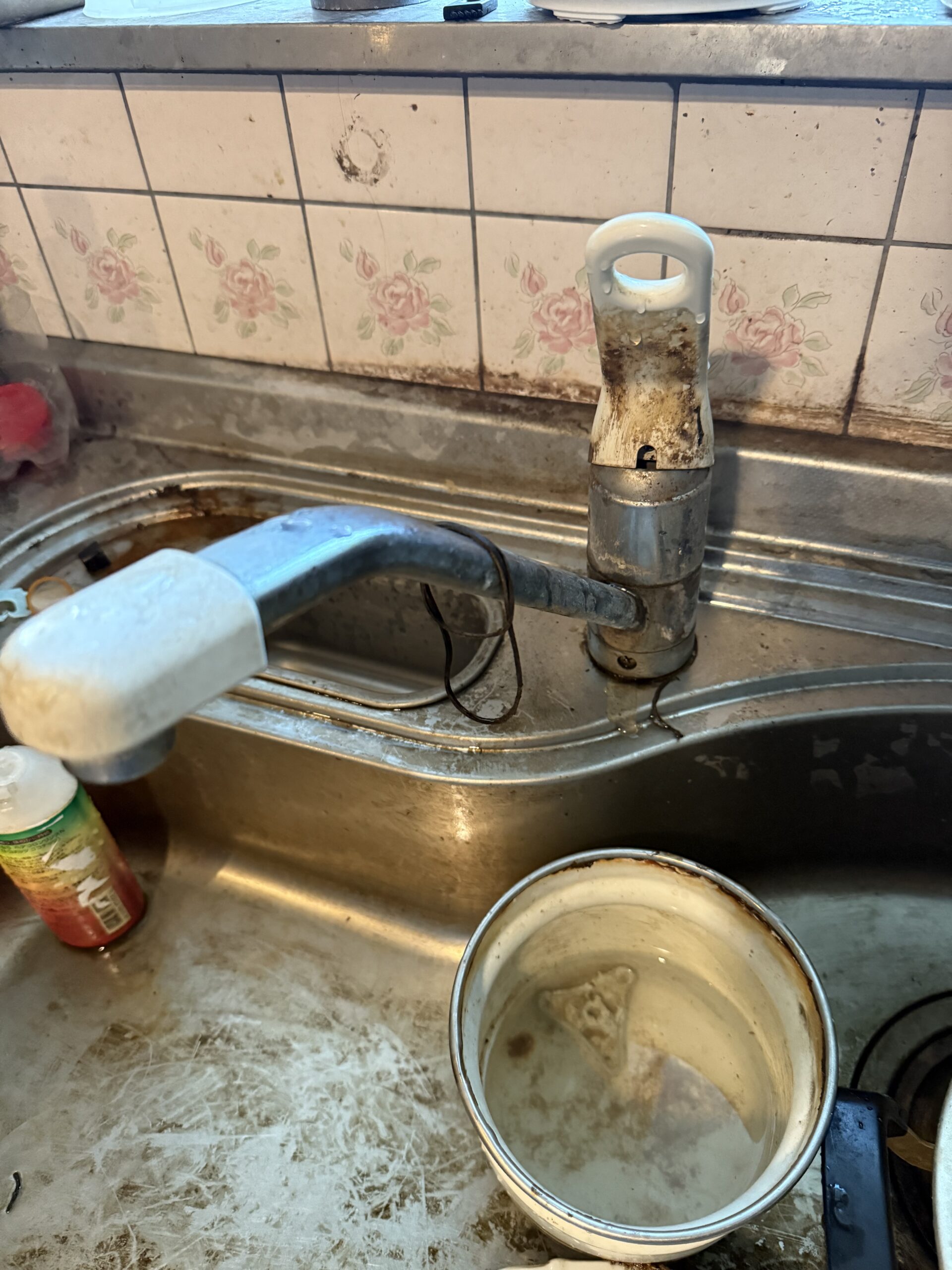 台所水栓、止水栓交換