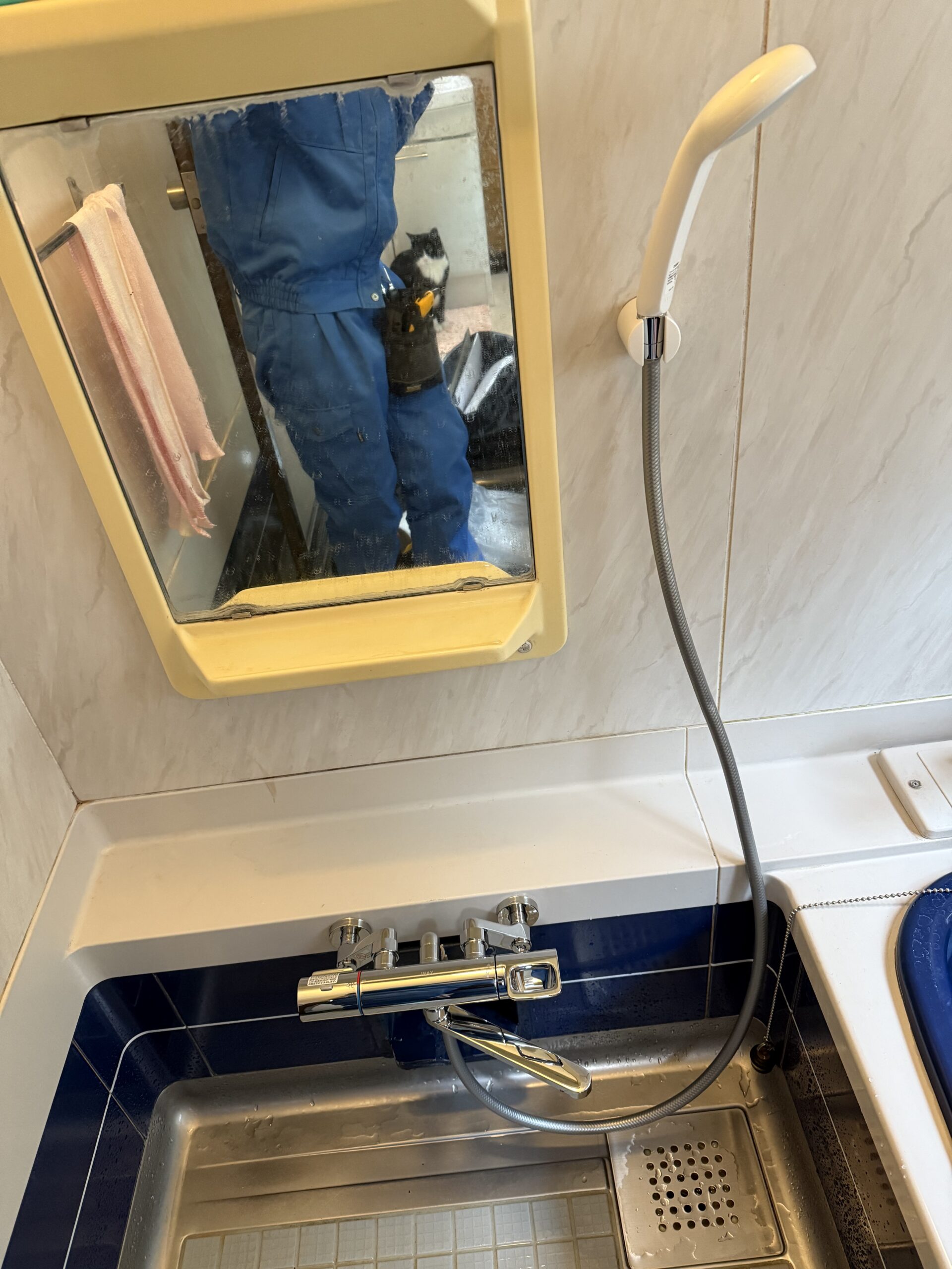 浴室2ハンドル水栓交換