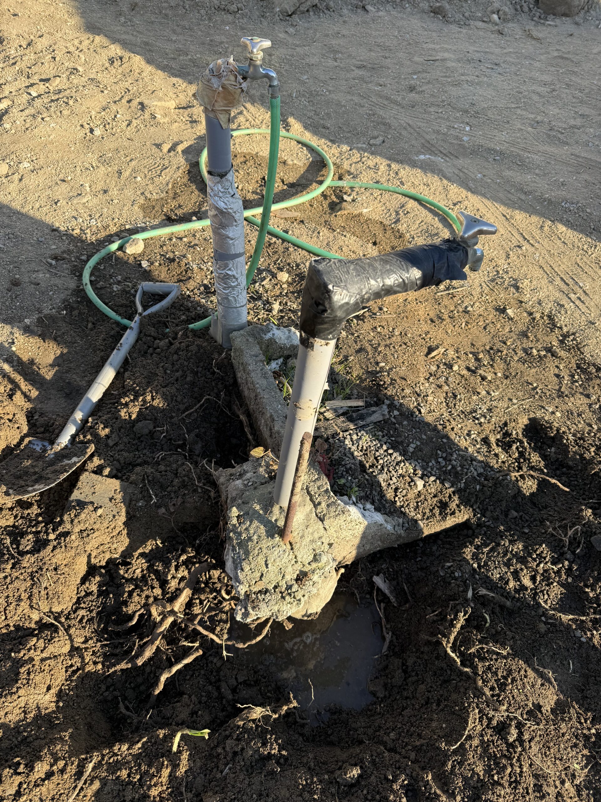 地中配管水漏れ止水