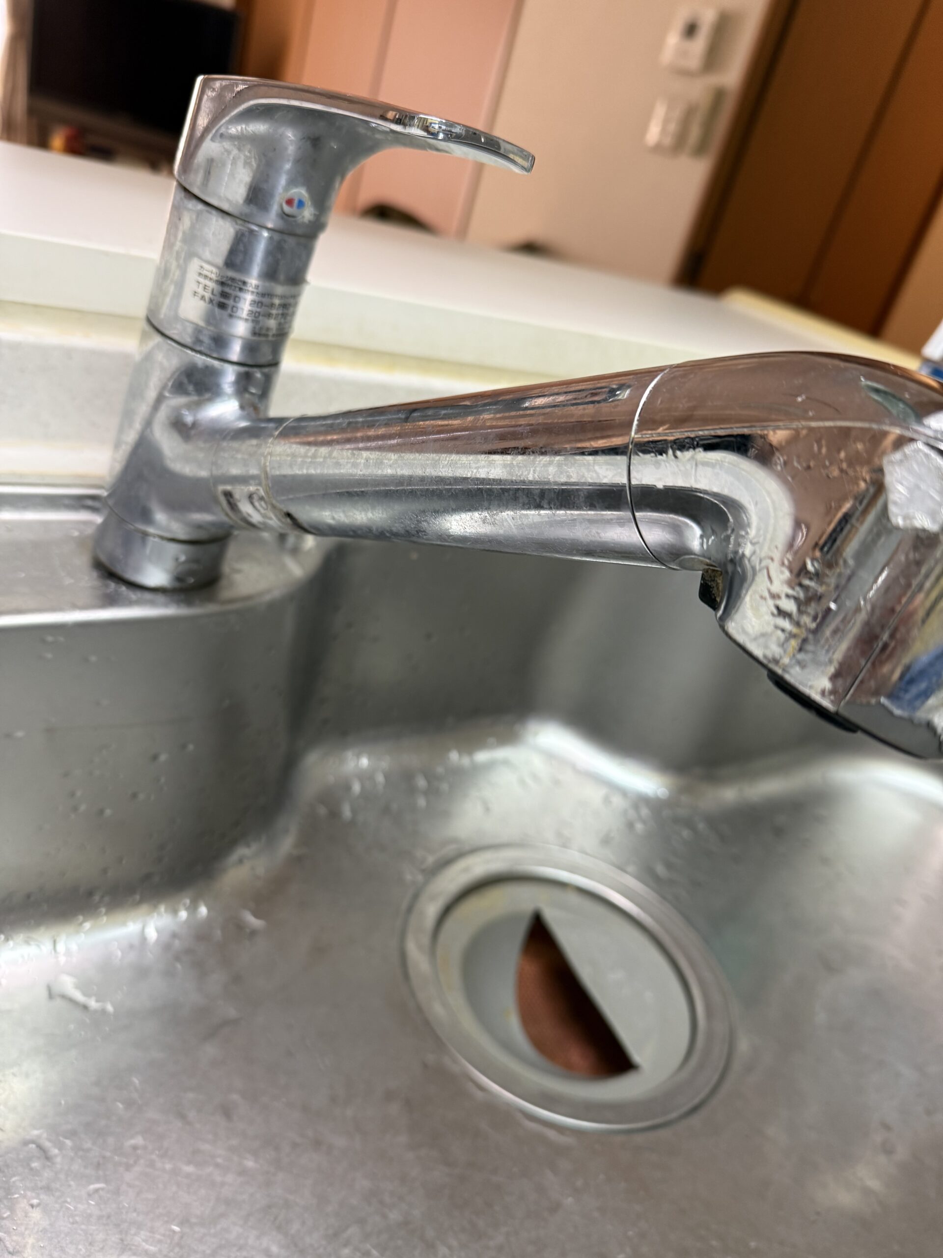 台所浄水器内蔵水栓交換